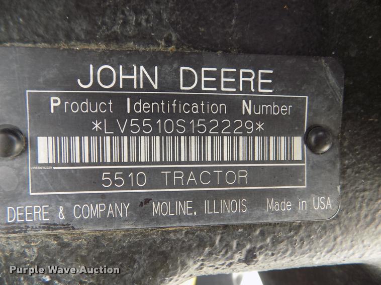 image for item DA0691 1998 John Deere 5510 MFWD tractor
