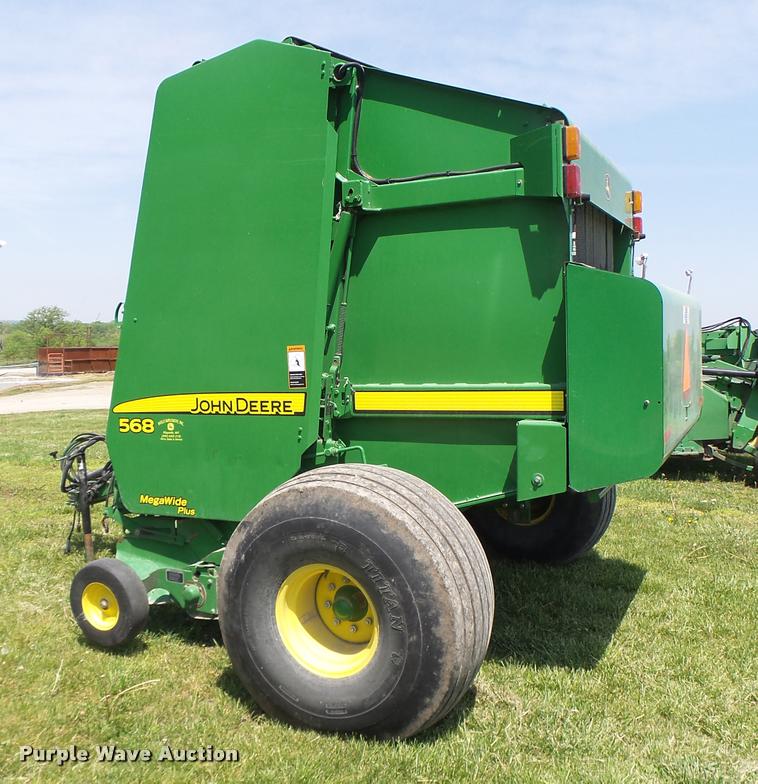 image for item DA3486 2008 John Deere 568 Mega Wide Plus round baler