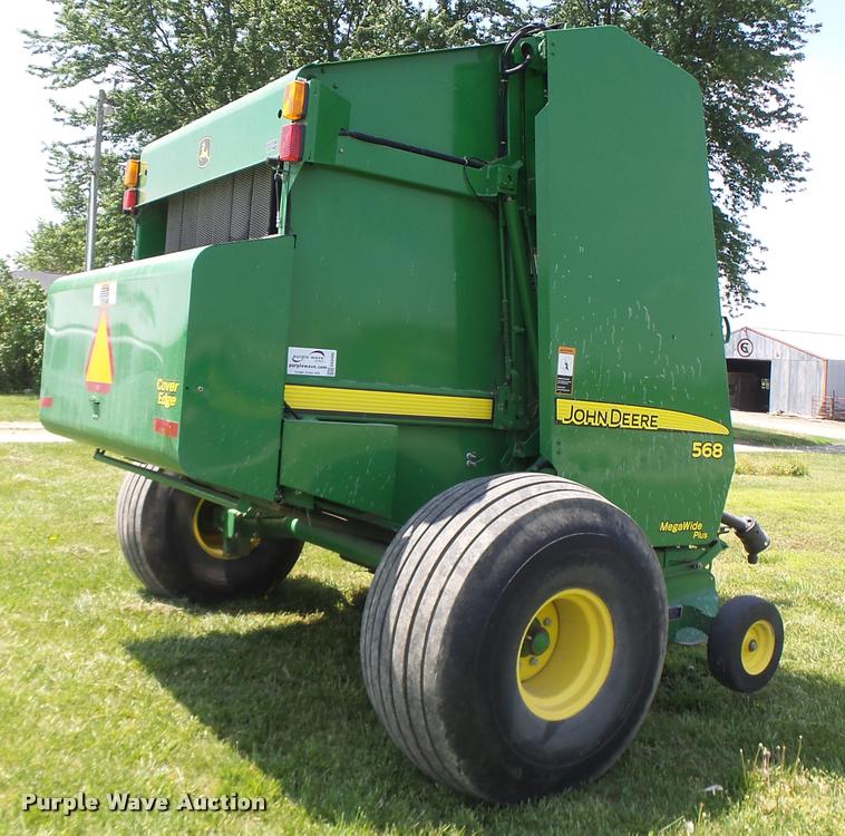 image for item DA3486 2008 John Deere 568 Mega Wide Plus round baler