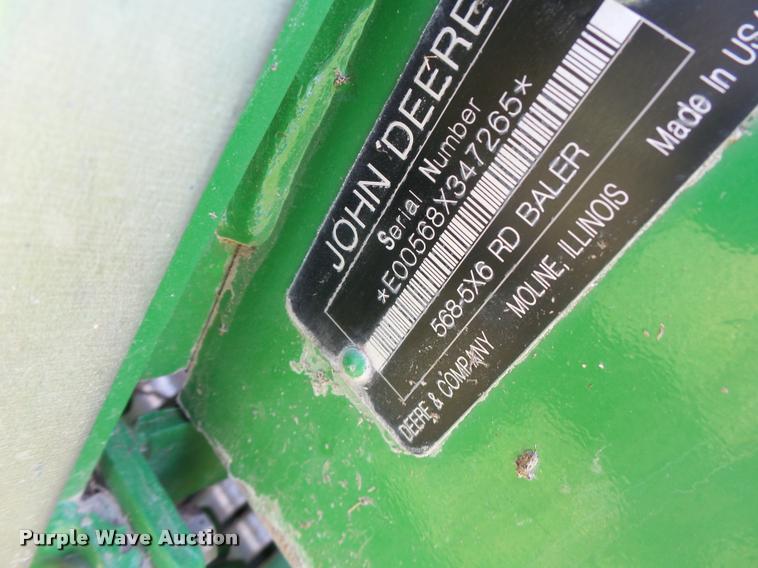 image for item DA3486 2008 John Deere 568 Mega Wide Plus round baler