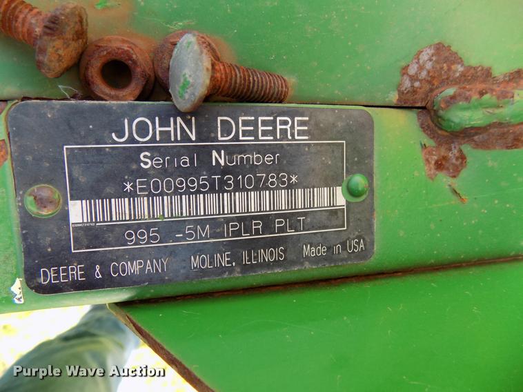 image for item DA6105 John Deere 995 rotary head