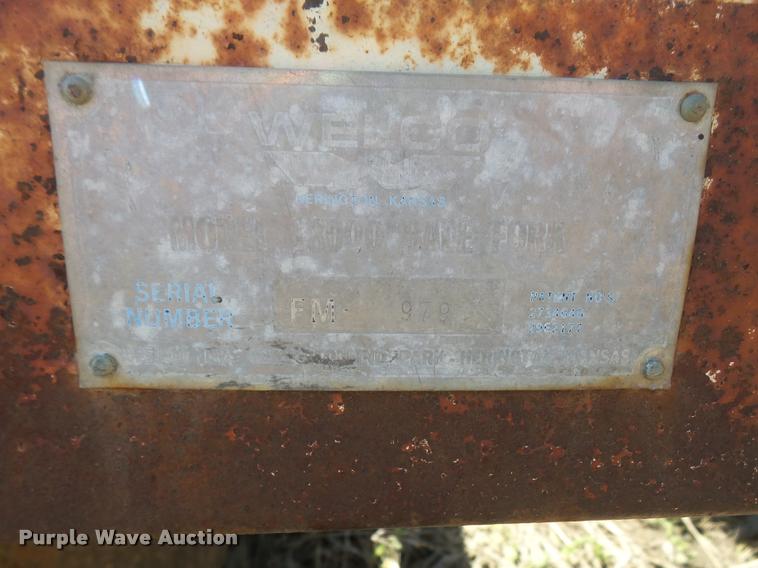 image for item DA6261 Welco 18000 bale fork