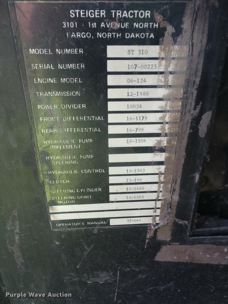 image for item DA6268 1976 Steiger Panther III ST310 4WD tractor