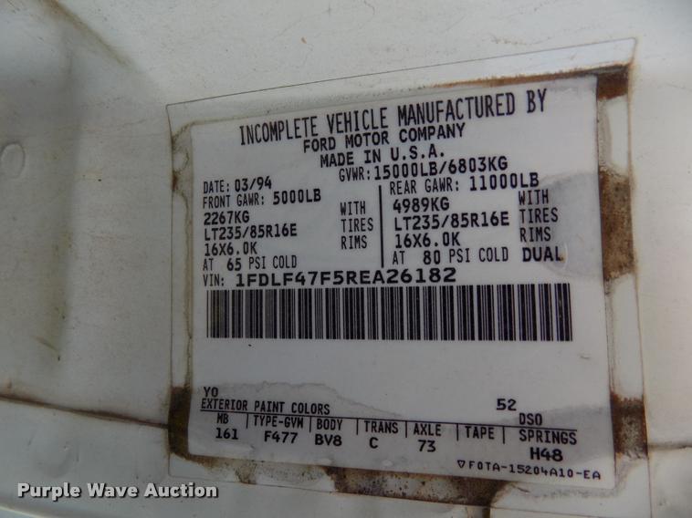 image for item DB2282 1994 Ford F450 Super Duty flatbed truck