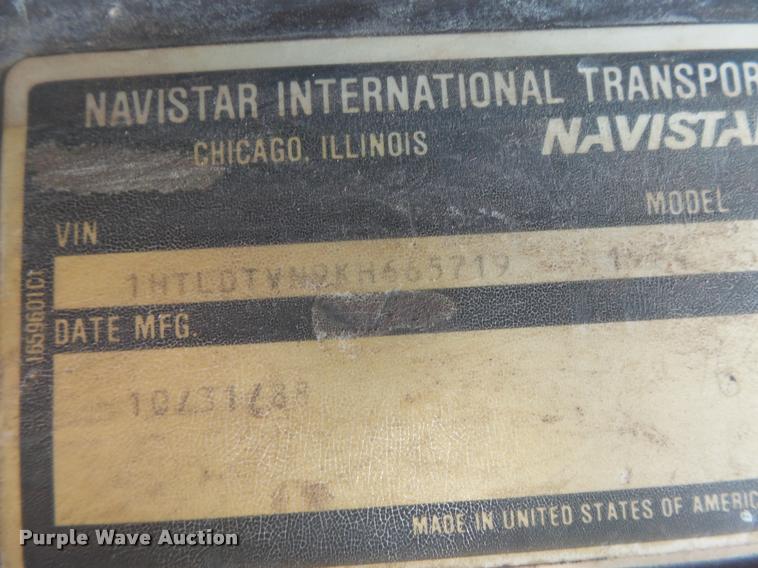 image for item DB2543 1989 International Loral 85/55 Easy-Rider 2000C applicator truck