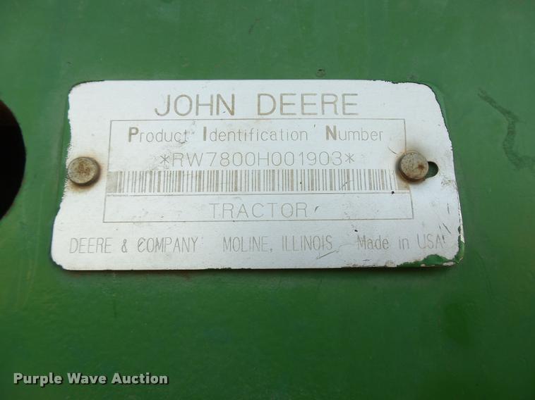 image for item DB4027 1992 John Deere 7800 tractor