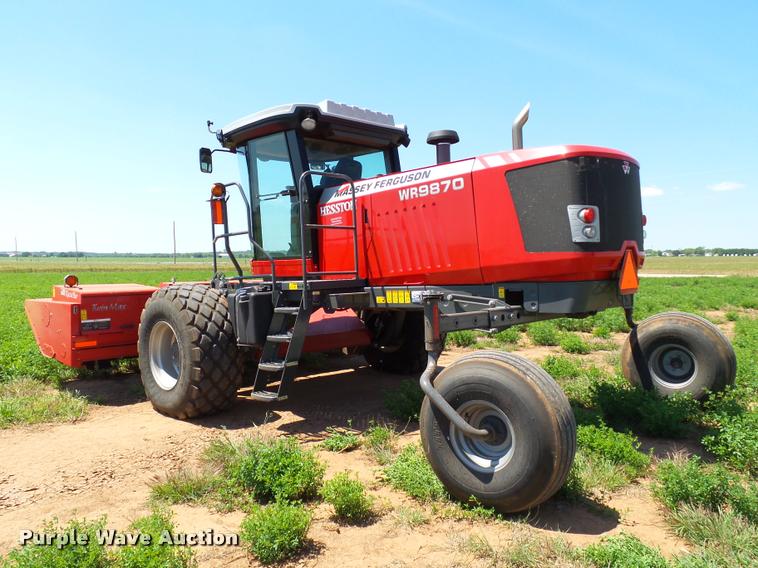 image for item DB4029 2015 Massey-Ferguson WR9870 self-propelled windrower