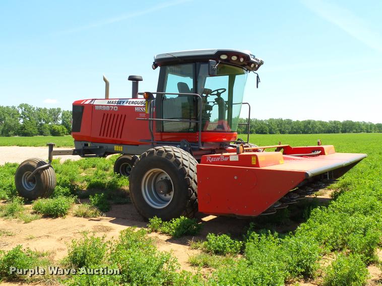 image for item DB4029 2015 Massey-Ferguson WR9870 self-propelled windrower