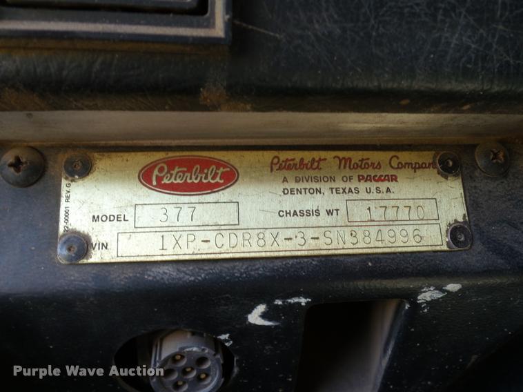 image for item DB4030 1995 Peterbilt 377 semi truck