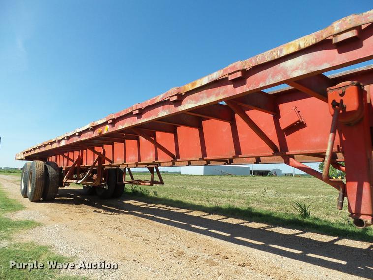 image for item DB4031 1974 Fruehauf/Hobbs FBEP42 flatbed trailer
