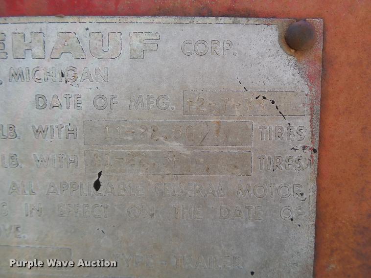 image for item DB4031 1974 Fruehauf/Hobbs FBEP42 flatbed trailer