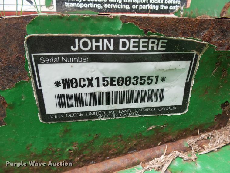 image for item DB4034 2009 John Deere CX15 Flex-Wing rotary mower