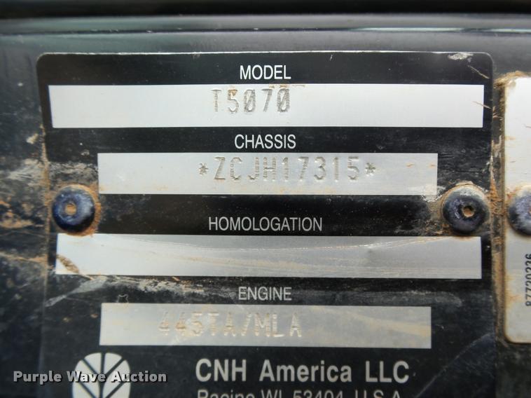 image for item DB4721 2012 New Holland T5070 MFWD tractor