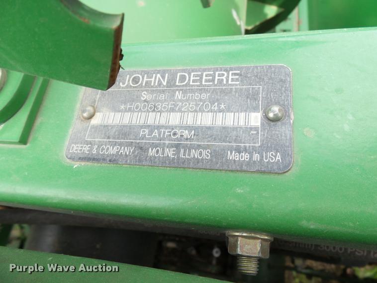 image for item DH9632 2008 John Deere 635F flex head
