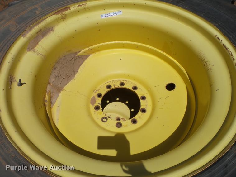 image for item DL9222 (2) John Deere 20.8R42 dual tires and hubs