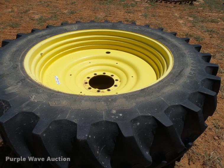 image for item DL9223 (2) John Deere 480/80R50 dual tires and hubs