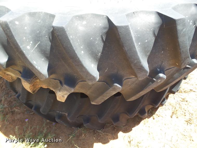 image for item DL9223 (2) John Deere 480/80R50 dual tires and hubs