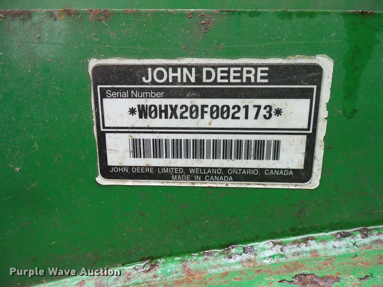 image for item J8623 2012 John Deere HX20 batwing rotary mower