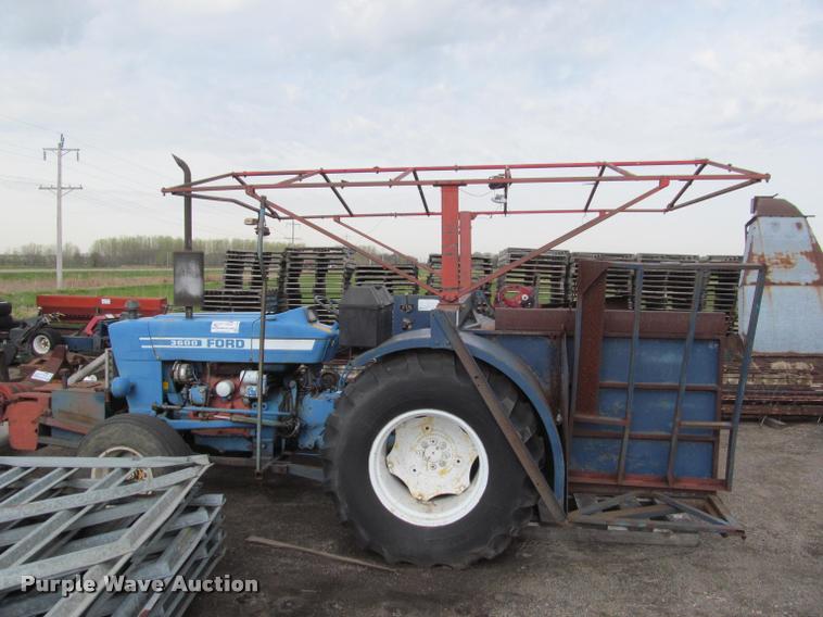 image for item K4889 Ford 3600 tractor with Brouwer sod harvester