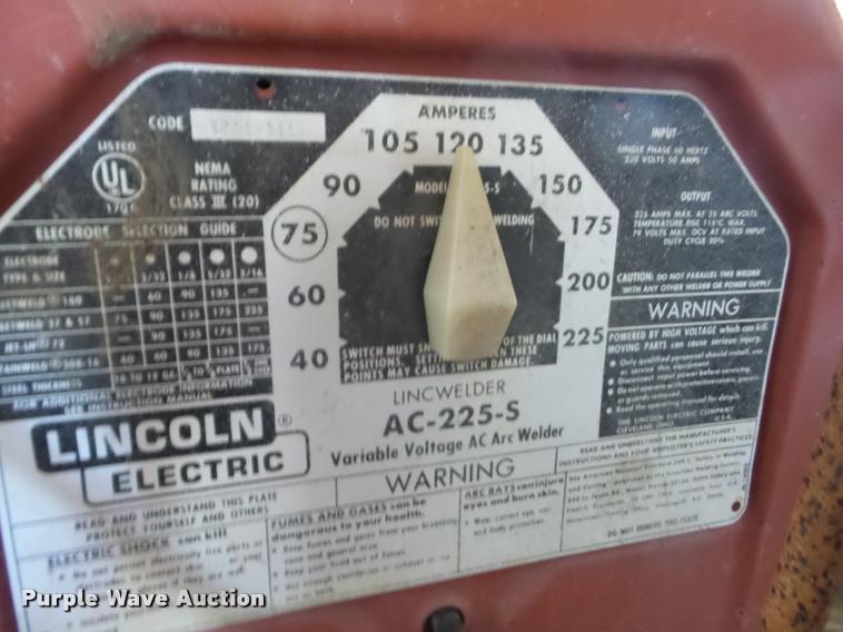 image for item BI9730 Lincoln AC225 arc welder