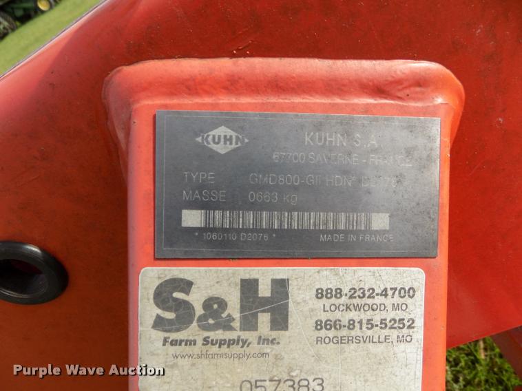 image for item BZ9737 Kuhn GMD800-GIIHD disc mower