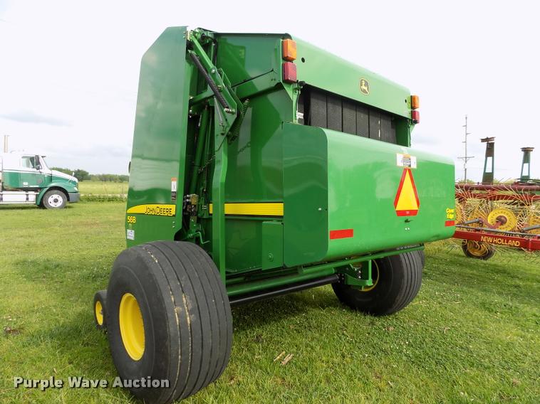 image for item J8629 2012 John Deere 568 Mega Wide Plus round baler