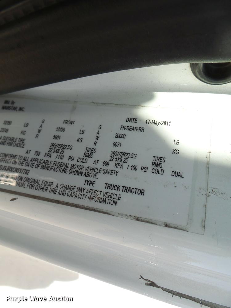 image for item DA3481 2012 International ProStar semi truck