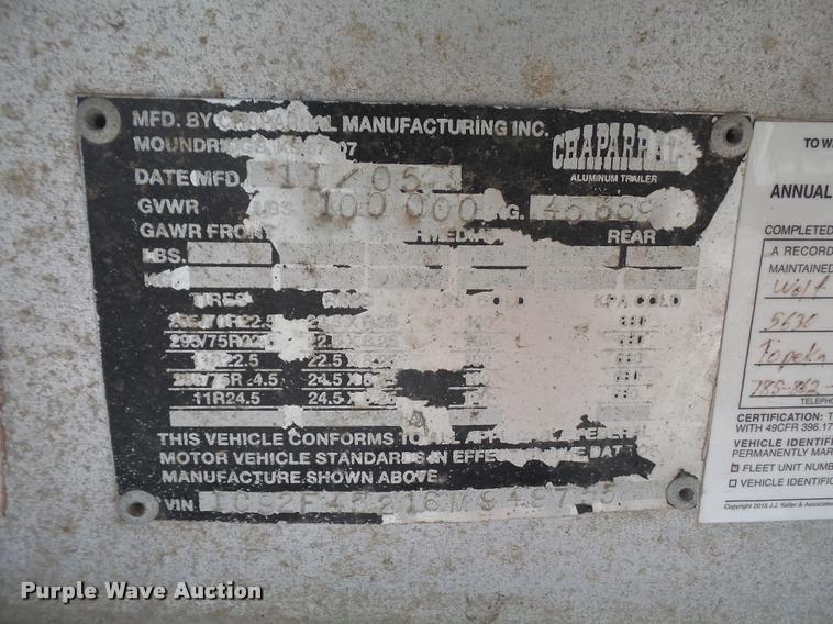 image for item DA8214 2006 Chaparral curtain trailer