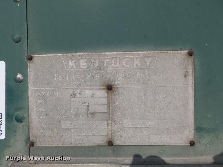 image for item K7675 1993 Kentucky dry van trailer