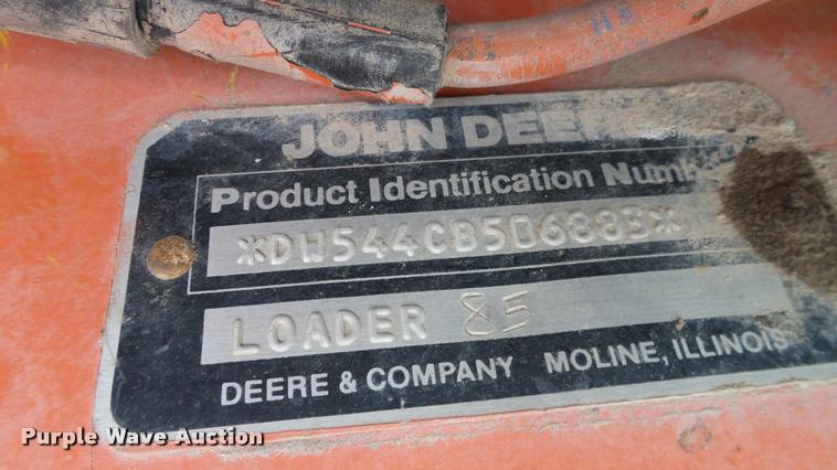 image for item DA6155 1985 John Deere 544C wheel loader