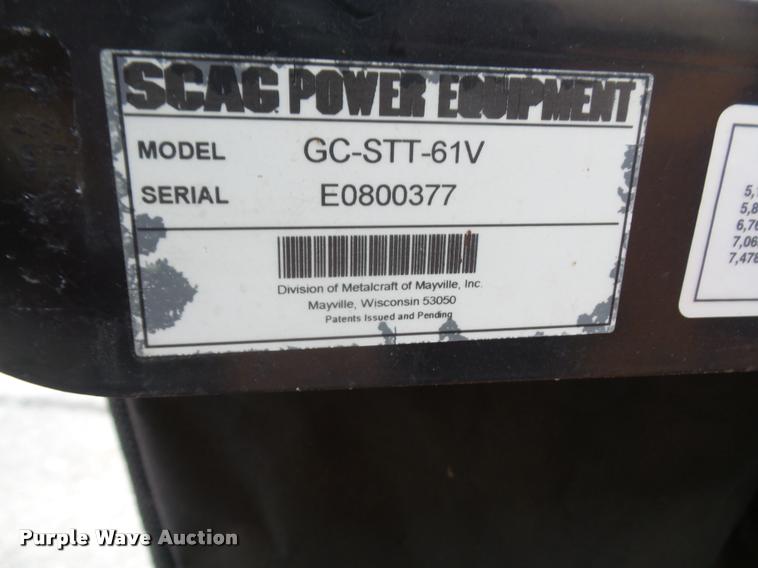 image for item DA6289 2010 Scag Turf Tiger ZTR lawn mower