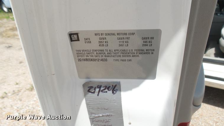 image for item DA7811 2008 Chevrolet Impala LS