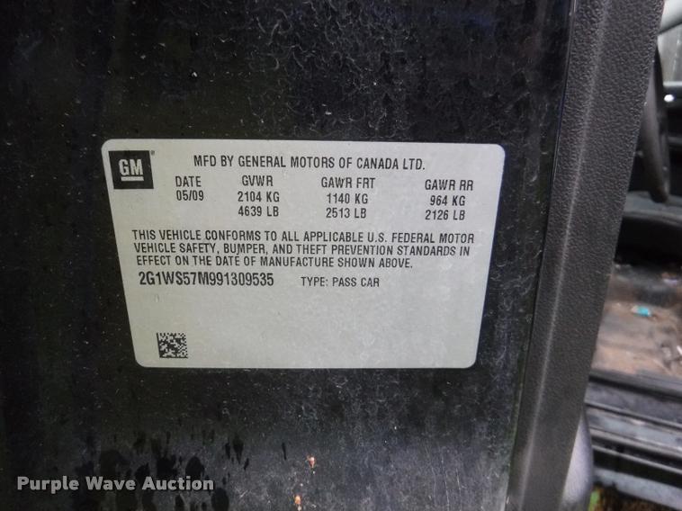 image for item DA8177 2009 Chevrolet Impala Police