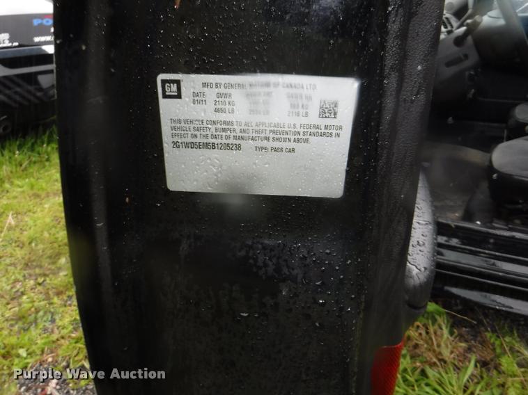 image for item DA8180 2011 Chevrolet Impala Police Cruiser