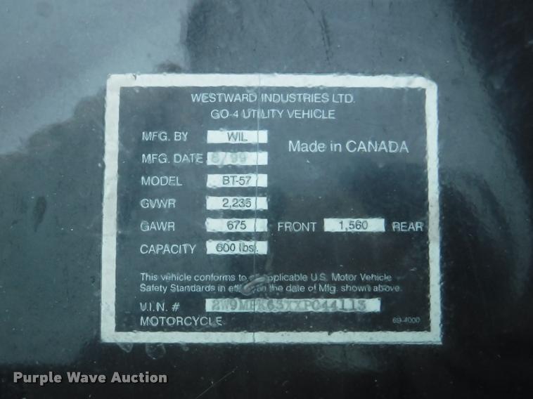 image for item DA8184 1999 WIL BT-57 utility vehicle