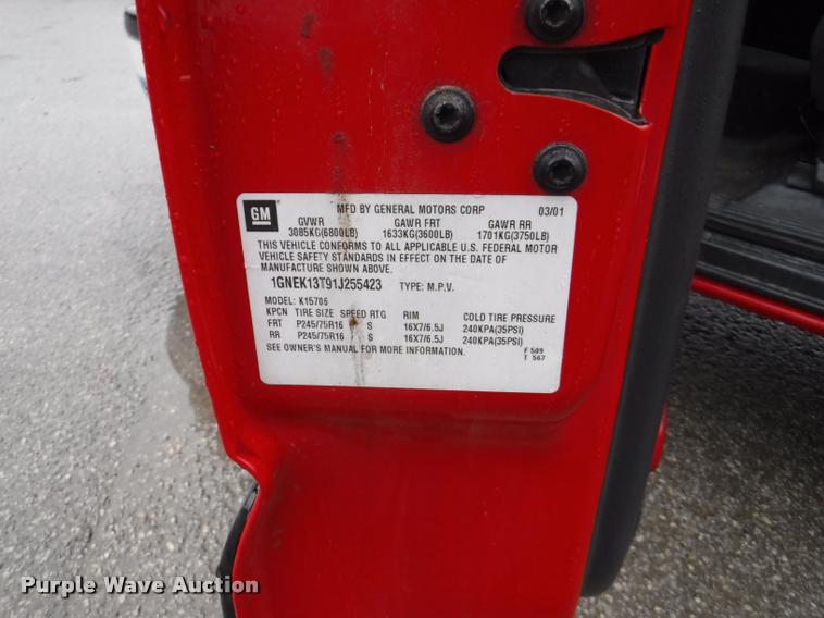 image for item DA8195 2001 Chevrolet Tahoe LS SUV