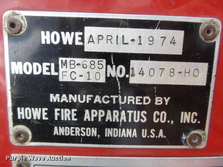 image for item DB2544 1974 Mack MB-685 fire truck