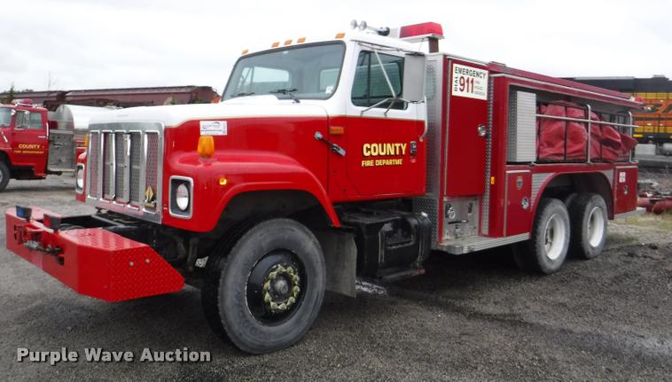image for item DB3923 1997 International 2554 tanker fire truck