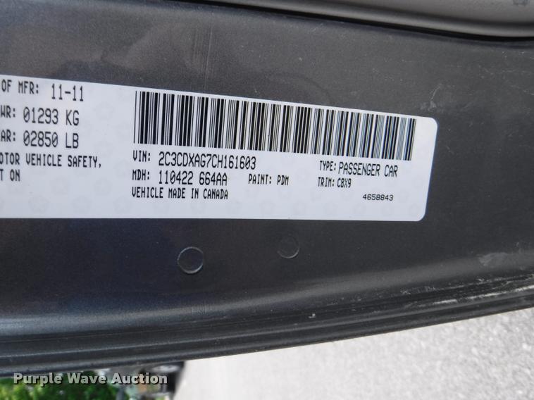 image for item DB3952 2012 Dodge Charger