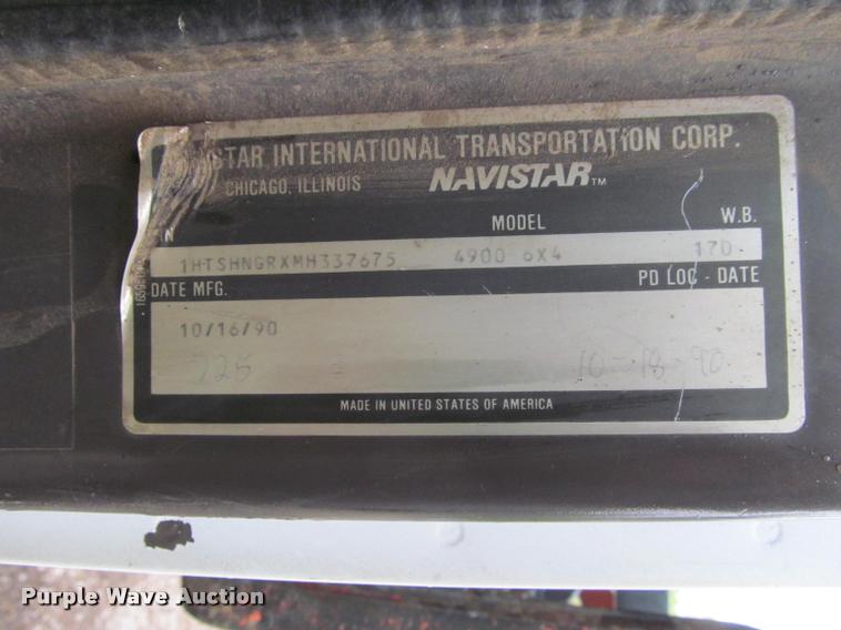 image for item DG9463 1991 International 4900 dump truck