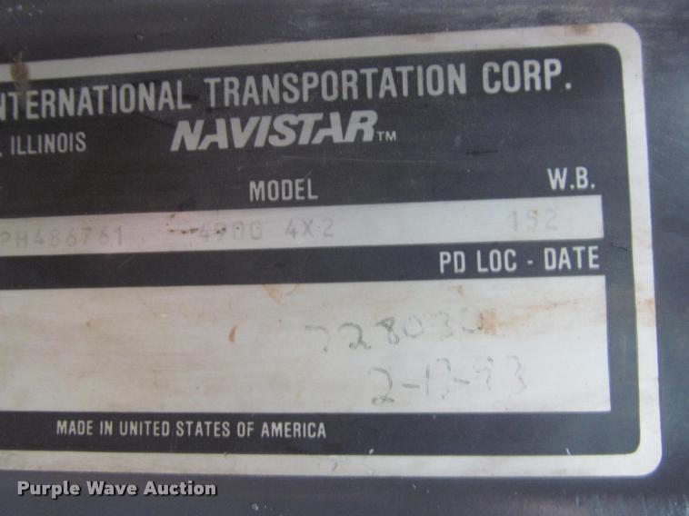 image for item DG9464 1993 International 4900 dump truck