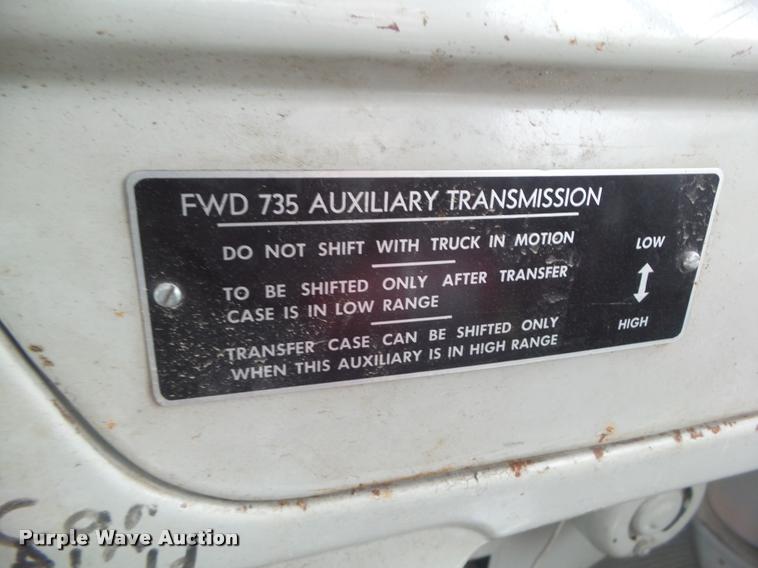 image for item DH9262 1975 FWD KB4-1116 snow thrower truck