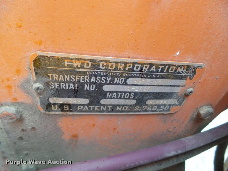 image for item DH9262 1975 FWD KB4-1116 snow thrower truck