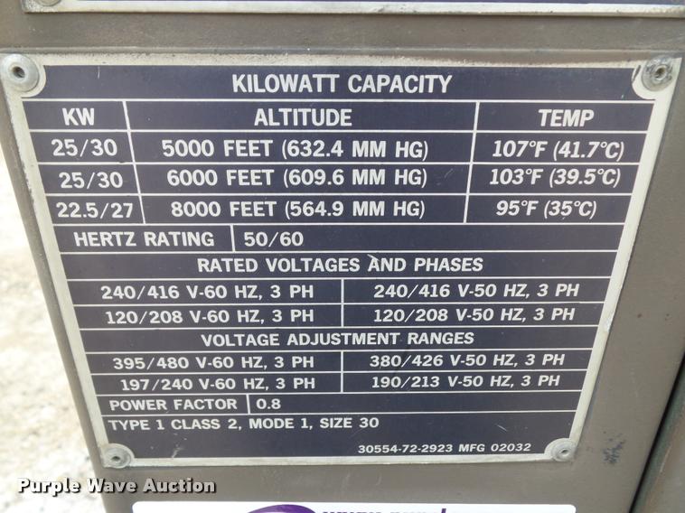 image for item DH9263 1986 John R Hollingsworth Co. MEP-005A generator