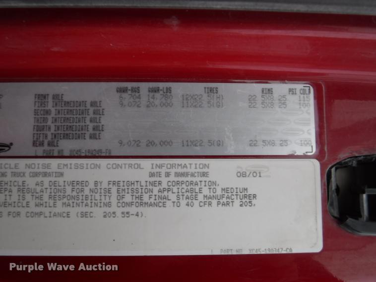 image for item DJ9010 2002 Sterling LT7500 dump truck