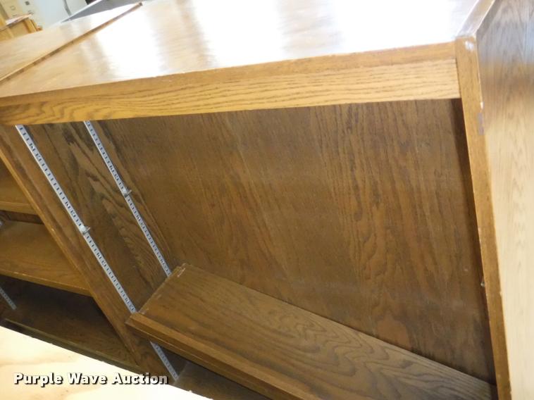 image for item DJ9032 (3) wood double sided book shelves