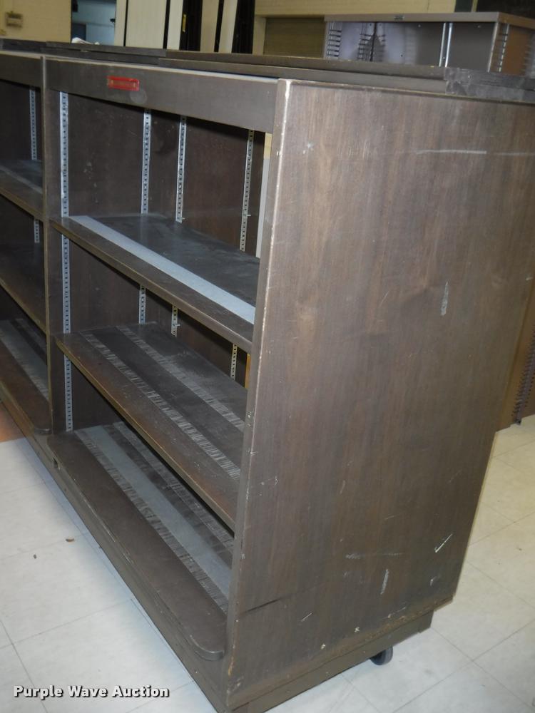 image for item DJ9032 (3) wood double sided book shelves