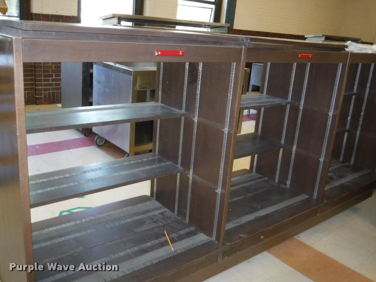 image for item DJ9032 (3) wood double sided book shelves