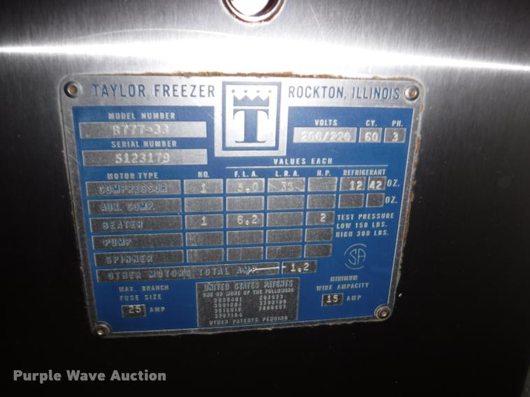 image for item DJ9035 Taylor soft serve ice cream machine