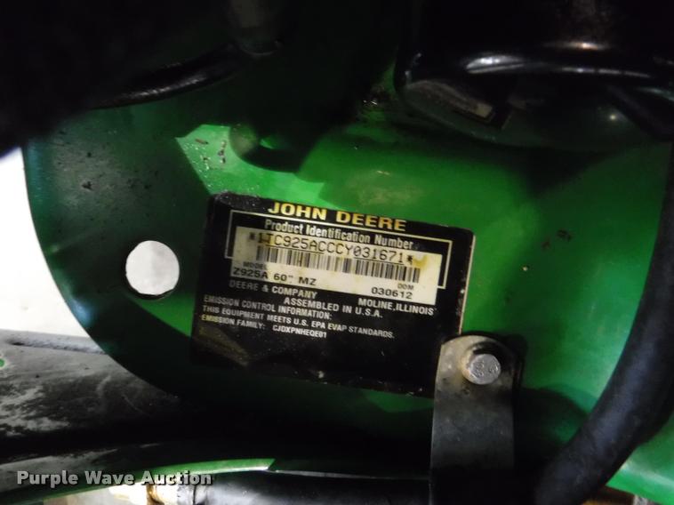 image for item DJ9047 John Deere Z925A EFI riding lawn mower